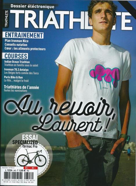 Triathlete magazine decembre 2015 - au revoir LAURENT